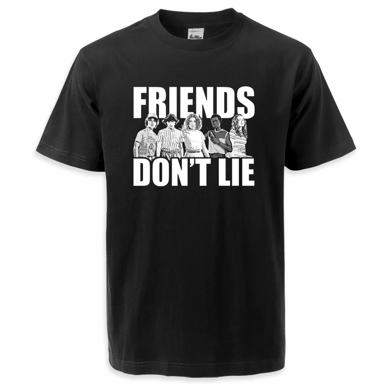 

Stranger Things T Shirts 2022 Hot TV Show Mens Tshirt Eleven Girl Friends Don't Lie Tee Tops Printed T Shirt Hawkins T-shirt