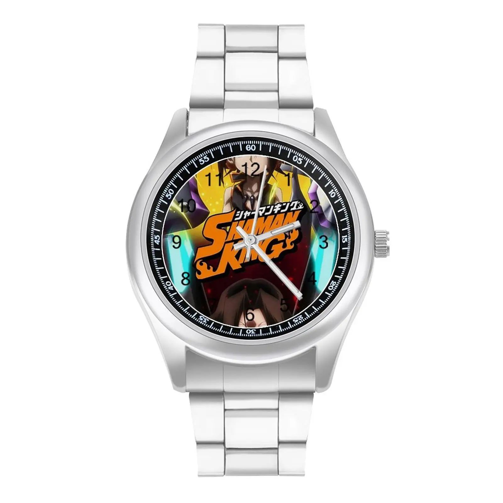 

Shaman King Yoh And Hao Quartz Watch Otaku Mecca Anime Amidamaru Soul Steel Design Wrist Watch Gym Vintage Wideband Wristwatch