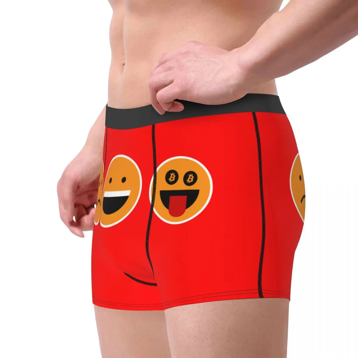 Мужские крутые трусы-боксеры с биткойнами Get Your Crazy Underwear BTC Crypto Coins дышащие шорты