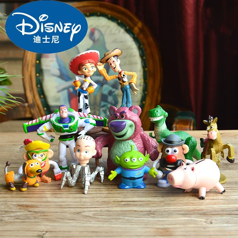 

Модели Игрушек Disney, фигурки кукол, экшн-фигурки Вуди, Базз, светильник, украшения для выпечки тортов, Детские Мультяшные аниме подарки