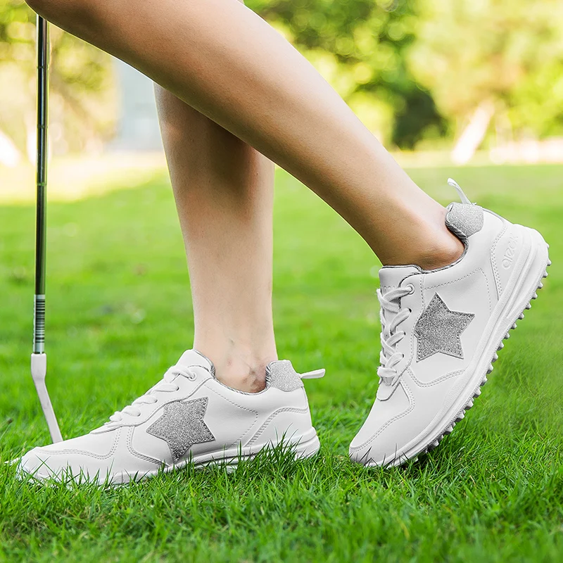 2023 Brand Women's Professional Golf Shoes Leather Women's Shoes Outdoor Waterproof Non-slip Sports Shoes Golf Training Shoes