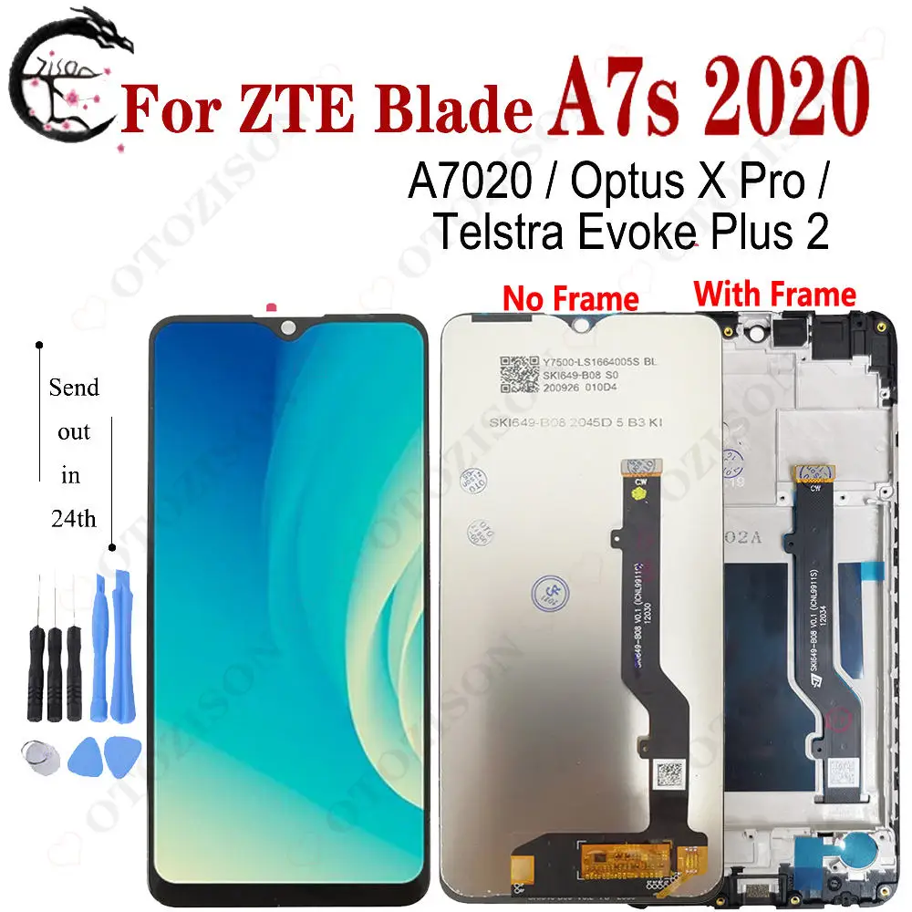 Cena LCD Z Ramką Do ZTE Blade A7s 2020 A7020 Wyświetlacz LCD Ekran Optus X Pro / Telstra Wywoływanie Plus 2 LCD Dotykowy Digitizer Montaż