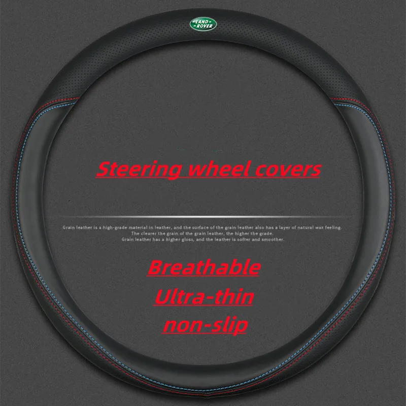 

Non-slip Auto Steering Wheel Cover For Land Rover Discovery 3 4 R4 Freelander 1 2 Range Rover Evoque Defender Car accessories