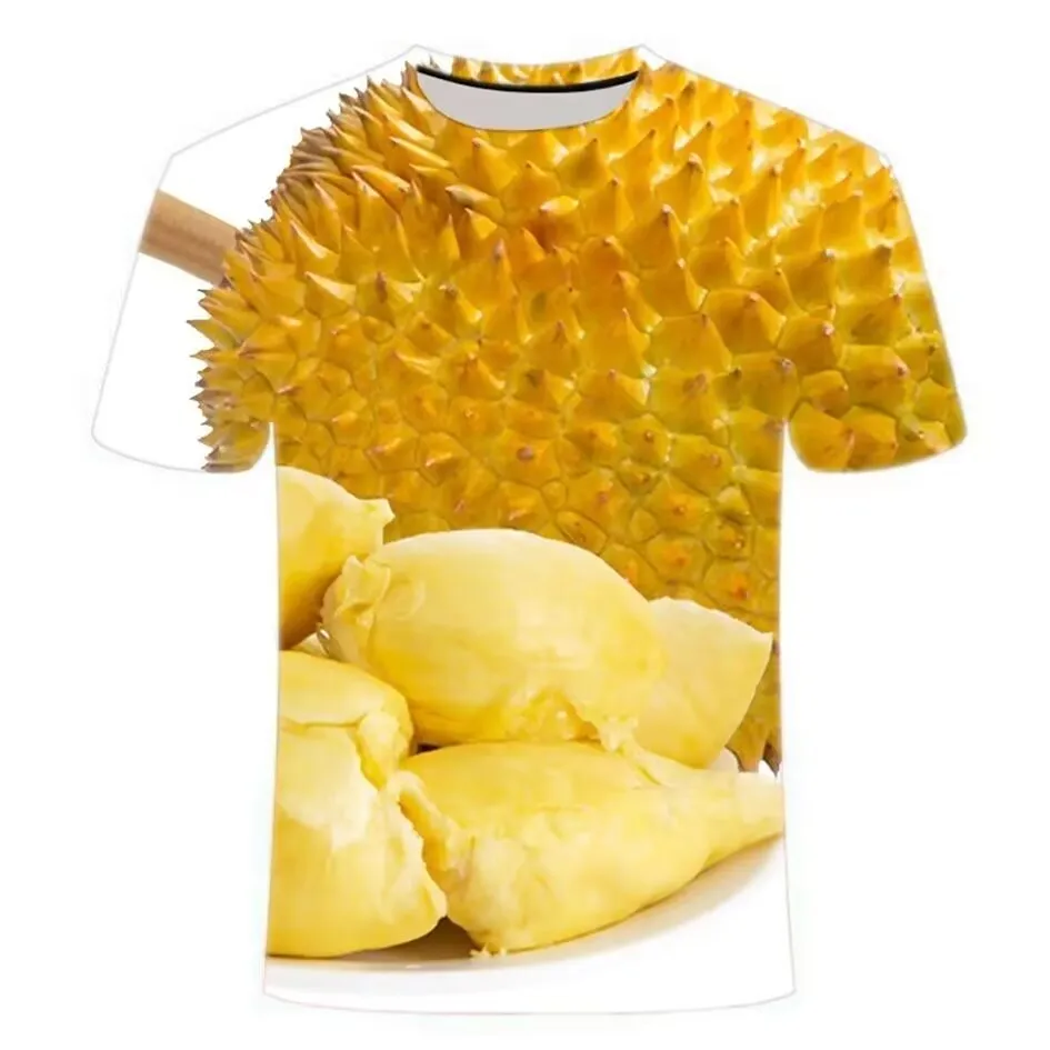 

3d Trend Color Fruit Vegetable Print T-Shirt Men'S Summer Hot Seller Fashion Top Casual Hip Hop Short Sleeve Oversized Clothing