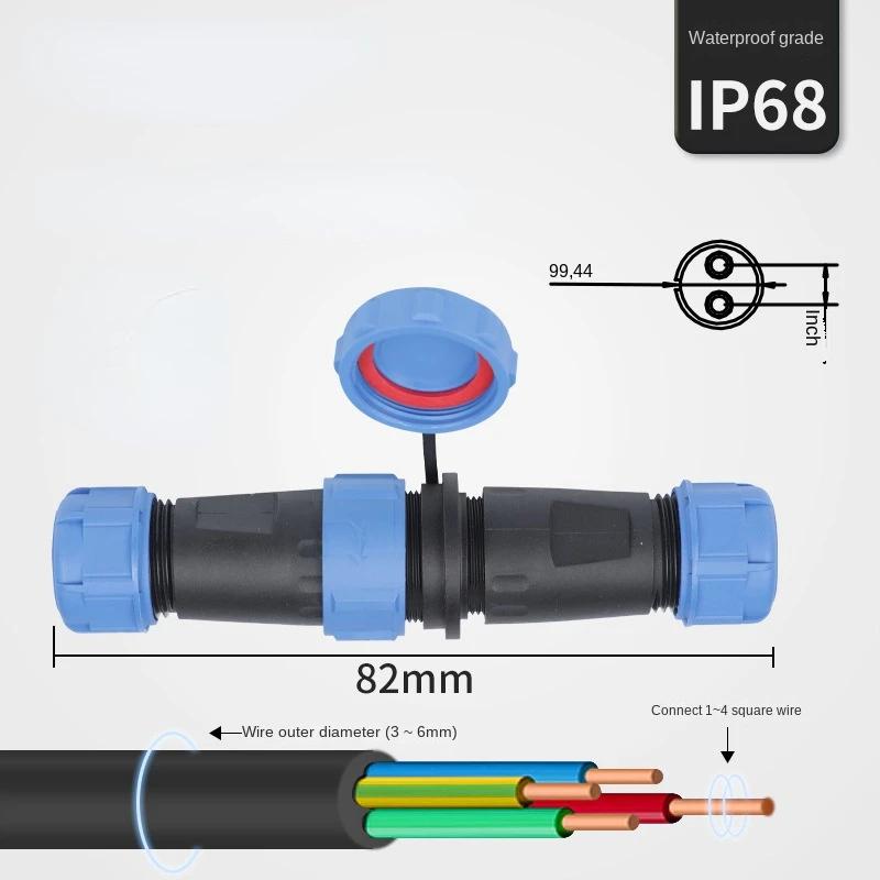 Водонепроницаемый док-разъем SP1710 SP1711 IP68 2-контактный 3-контактный 4-контактный 5-контактный 7-контактный 9-контактный разъем кабеля питания SP17 (art.: 3920bdff6232b) - 3920bdff6232b