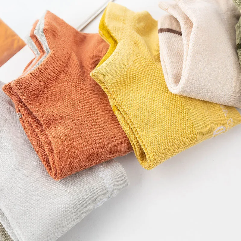 5 Pairs / Pack Men's Cotton Socks Short High Quality New Casual Breatheable Anti-Bacterial Man Ankle Socks Men