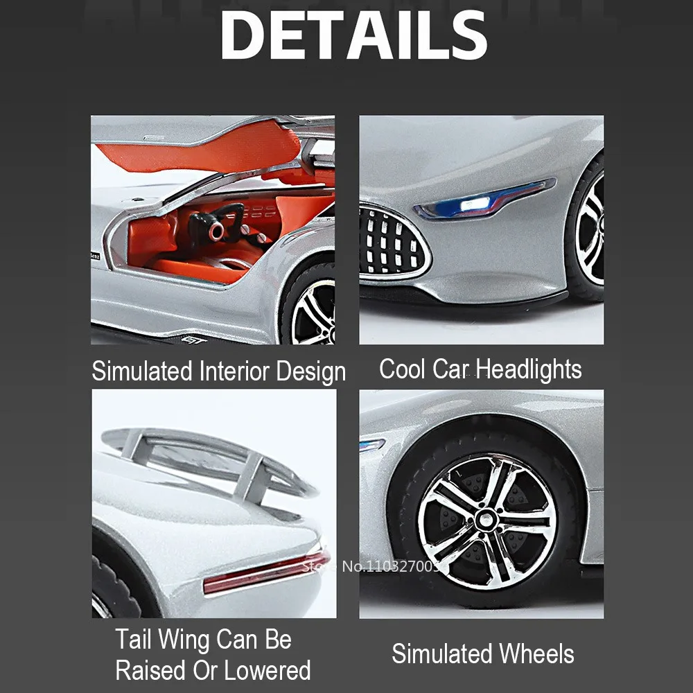 Модель автомобиля 1/24 VISION GT Игрушечная модель литая из сплава спортивные