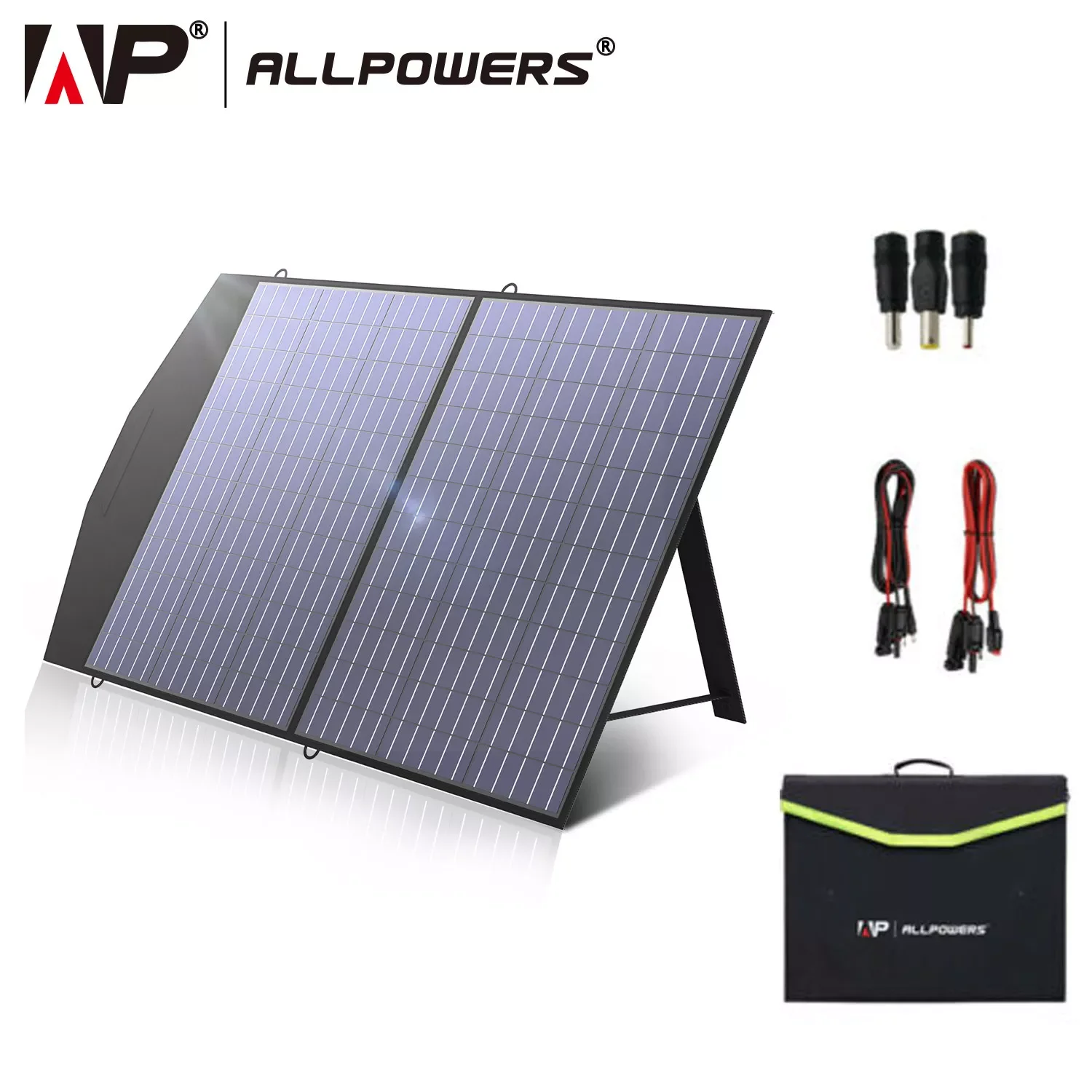 

NEW2023 ALLPOWERS Solar Charger 18V100W Foldable Solar Panel Suit For Portable Power Station/Generator Outdoor Travel Camping