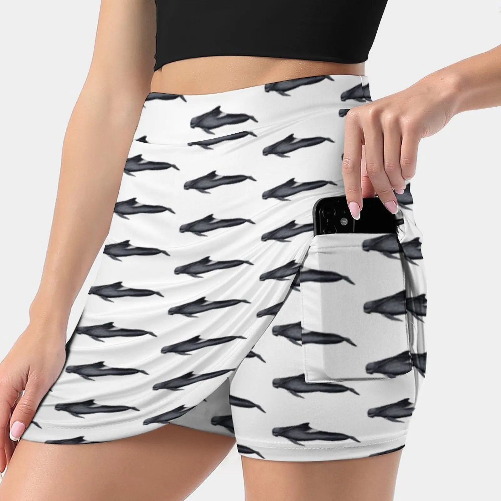 

Long-Finned Pilot Whale Skirts Woman Fashion 2022 Pant Skirt Mini Skirts Office Short Skirt Pilot Whale Long Finned Cetacean