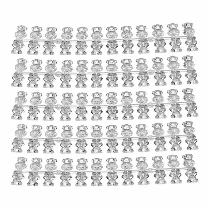 

120Pcs Bear Shape Nail Color Display Card Nail Tips Color Chart Nail Art Practice for Manicurists Nail Salons