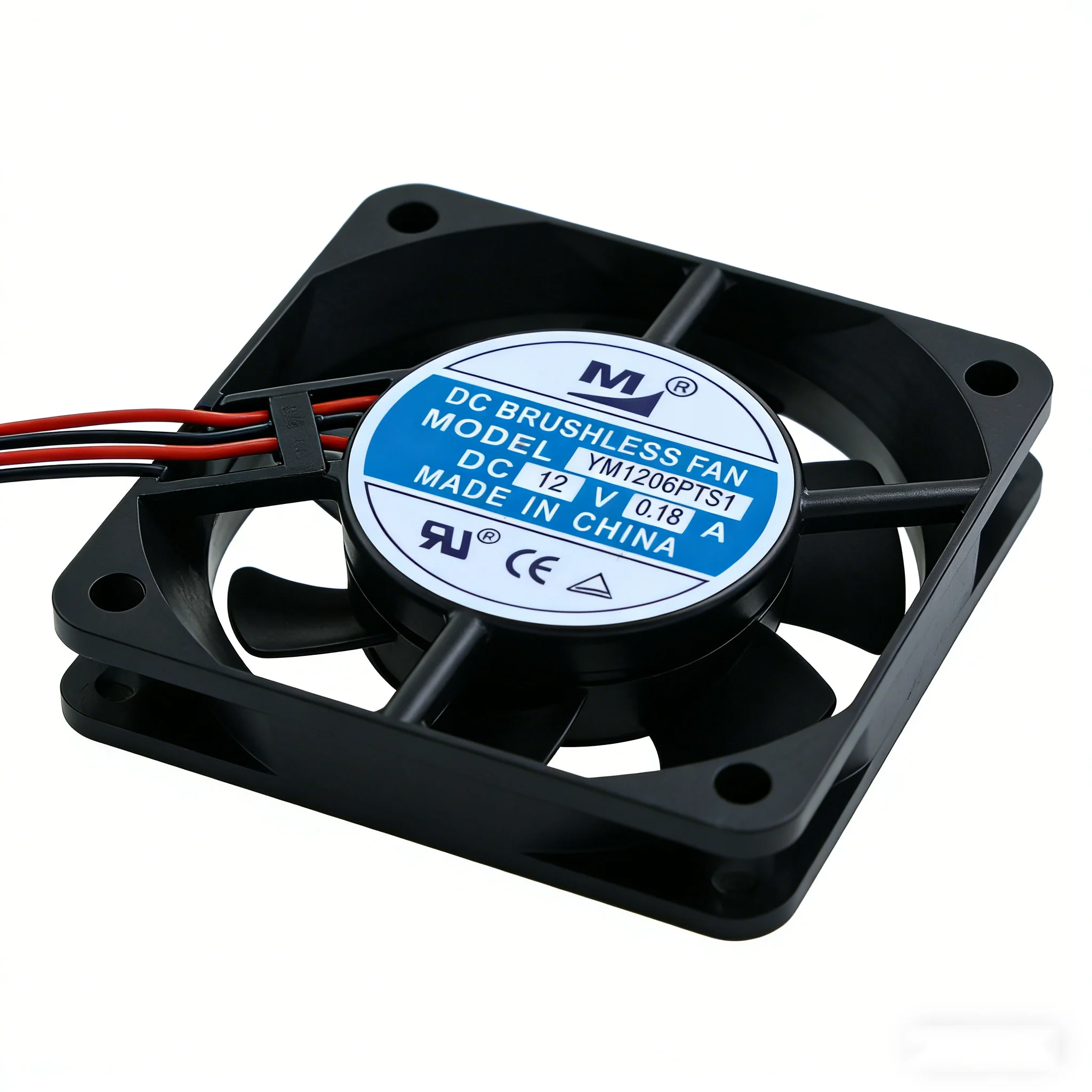 Фото 4-проводной бесшумный мини-вентилятор YM1206PTS1 6025 DC12V 0.18A 6CM для охлаждения ПК, корпуса и ЦП, 60x60x25мм №5