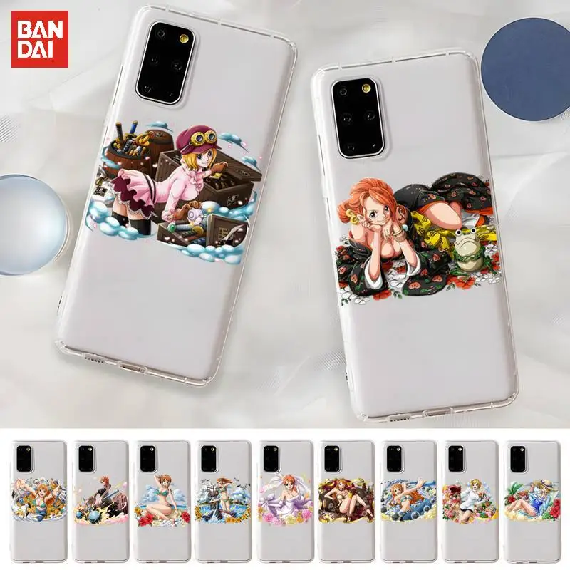 

BANDAI Anime One Piece Phone Case For Samsung S20 S30 S21 Ultra S7edge S7 S8 S9 S10 S20 S30 Plus S10E S20fe Transparent Cover