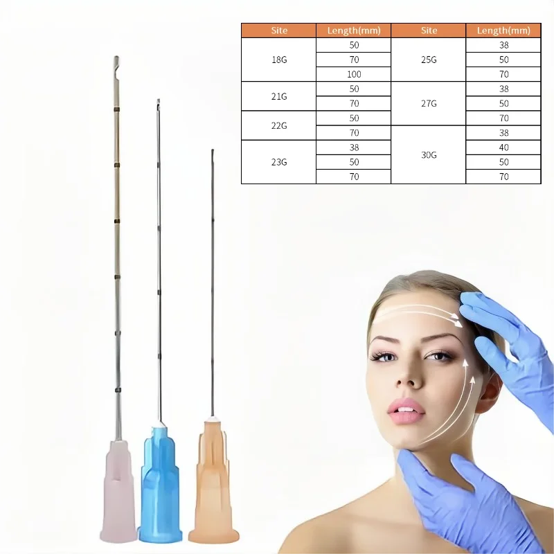 Высокоточная одноразовая Подкожная заполняющая игла 14 г 18 21 22 23 25 27 30 Canula Micro