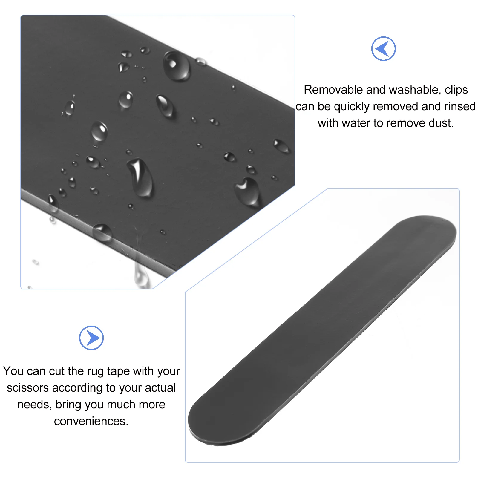 

Rug Carpet Tape Grippers Gripper Sliphardwood Pad Reusable Non Corner Floors Washable Area Anti Floor Mat Rugs Stickers Grips