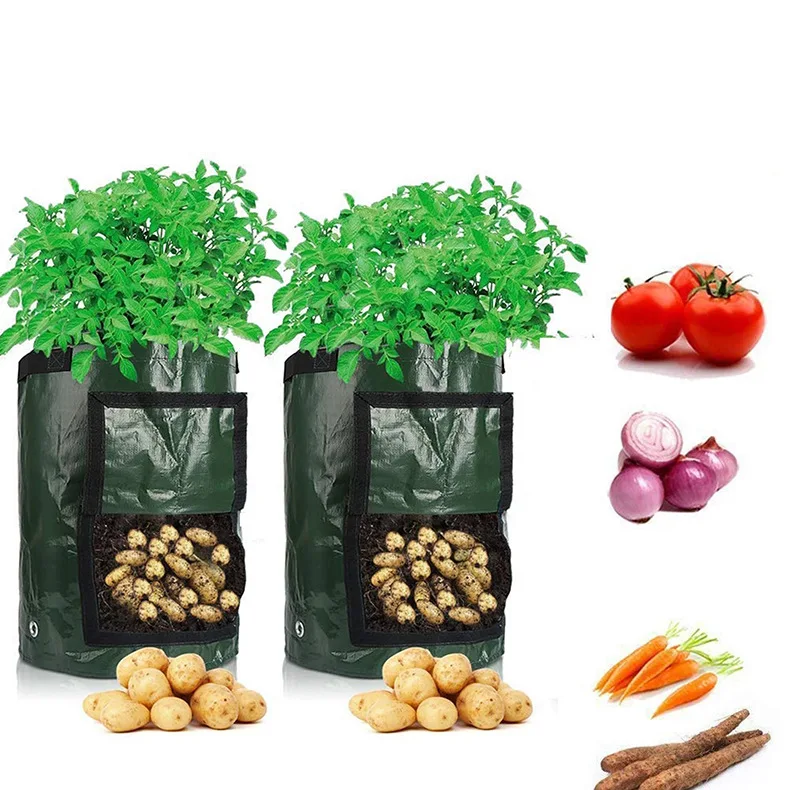 

Plant Grow Bag Potato Grow Container Bag DIY Planter PE Cloth Planting Vegetable Thicken Grow Bags Garden Pots Planters Supplies