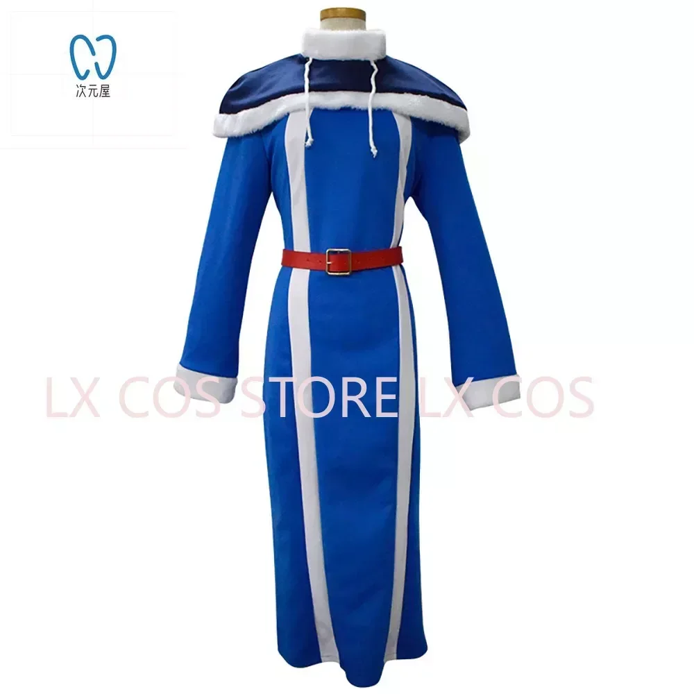 Аниме косплей костюмы Juvia Lockser женские на Хэллоуин голубая одежда головной убор