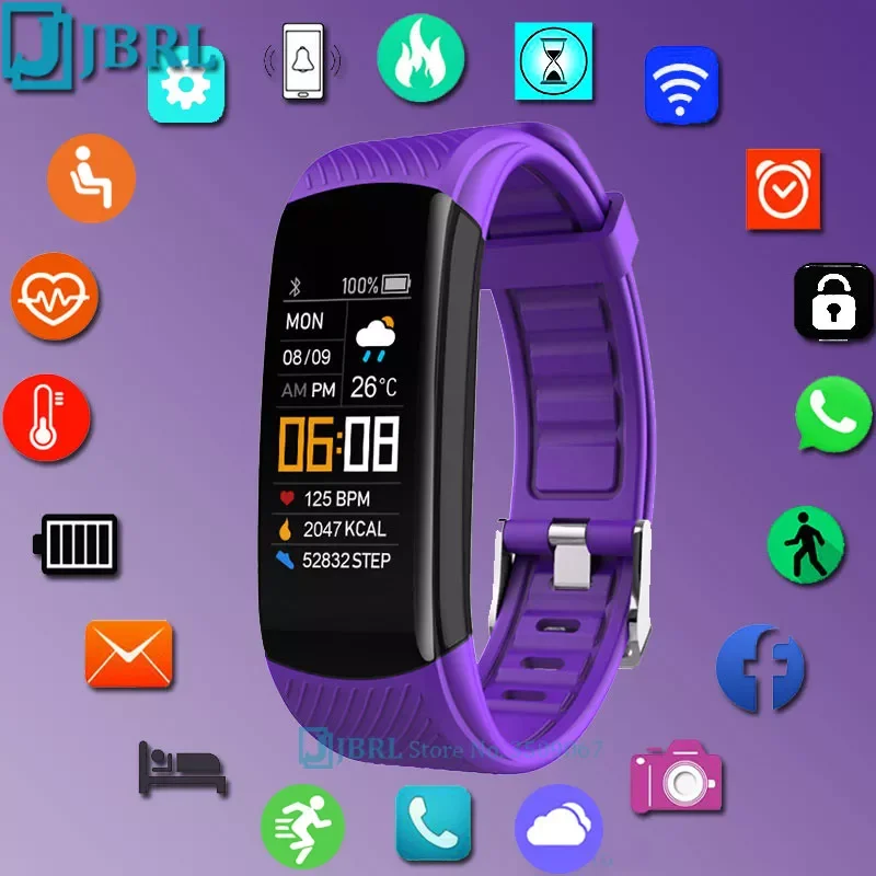 

E86 Smart Watch Men 1.7 inch HD Screen IP68 Waterproof ECG PPG Fitness Sports Fitness Tracker Temperature Monitor Smartwatch Men