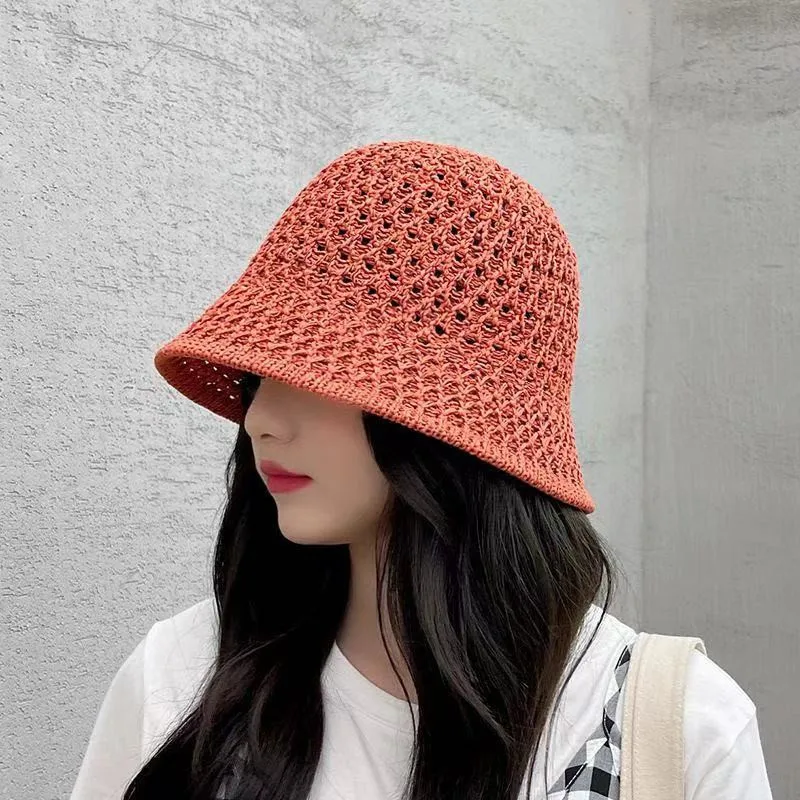

Шляпа Женская Плетеная соломенная с вырезами, на весну и лето, 2022