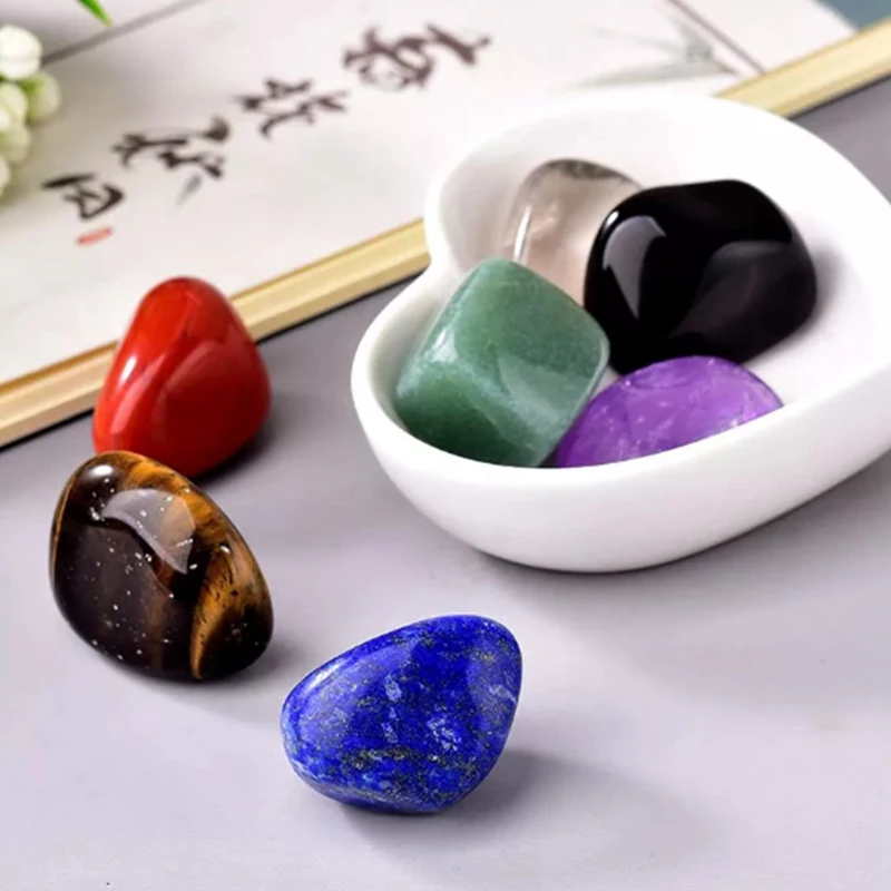

7pc Natural StoneFallen Crystal Polished Amethyst Quartz Wholesale Loose Irregular Mineral Specimens Reiki Rolling Stone Decor