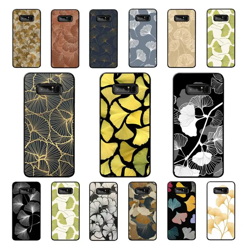 

Gold Foil tree leaf Phone Case for Samsung Note 5 7 8 9 10 20 pro plus lite ultra A21 12 02