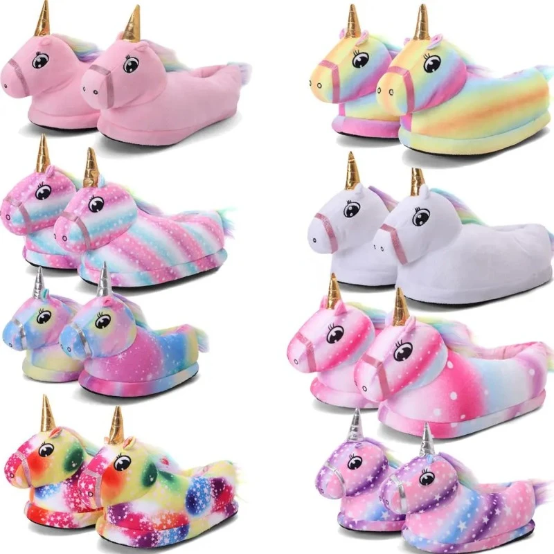 

Unicorn Slippers for Girl Boys Lovely Slippers Winter Warm Indoor Casual Claw Animal Party Cosplay Shoes Toddler Kids Home Shoes