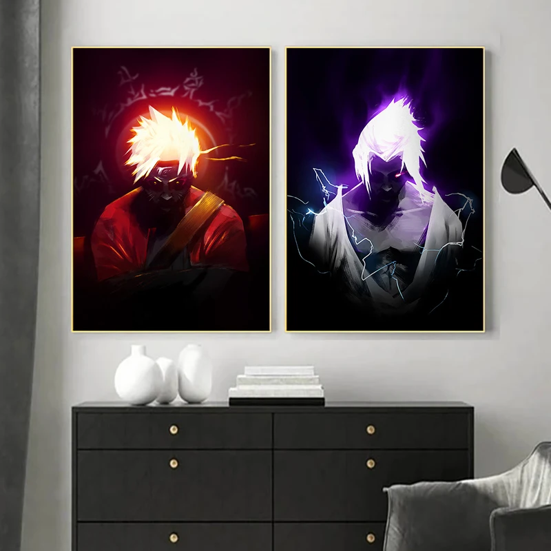 

Naruto and Itachi Akatsuki Anime Decoration Prints Manga Canvas Painting Wall Art Home Decor Dorm Living Room Bedroom Poster