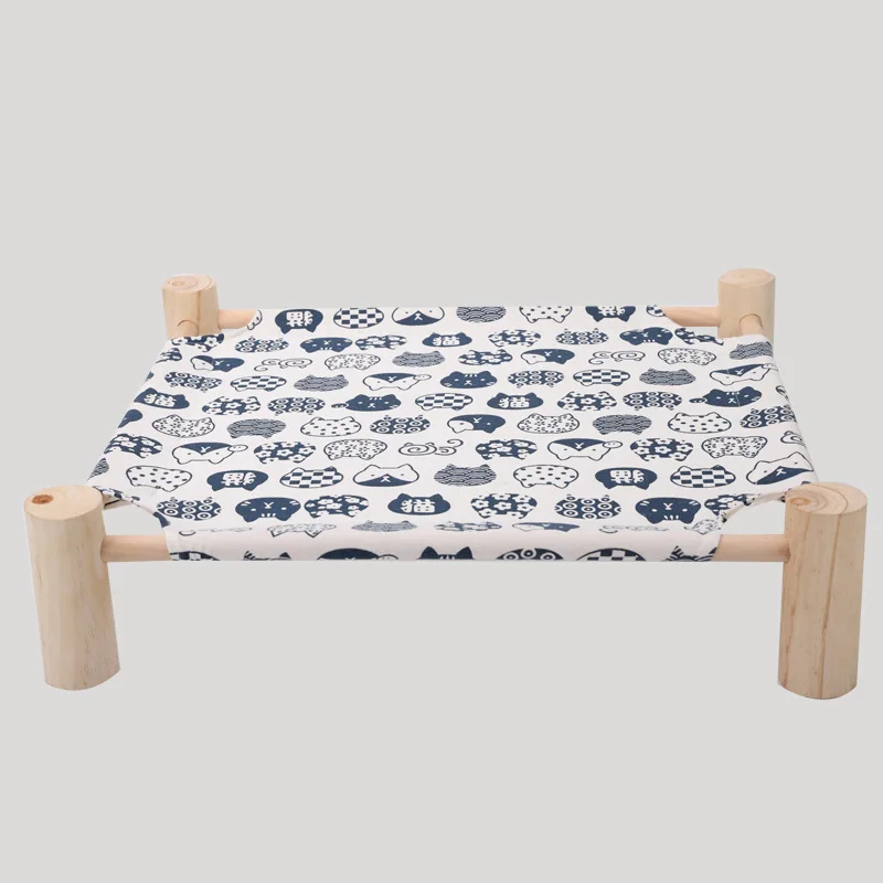 

Four Corner Cat Hammock Removable Cleaning Dog Bed Solid Wood Dog Nest Off The Ground Are Used All Seasons Pet Sleeping Supplies