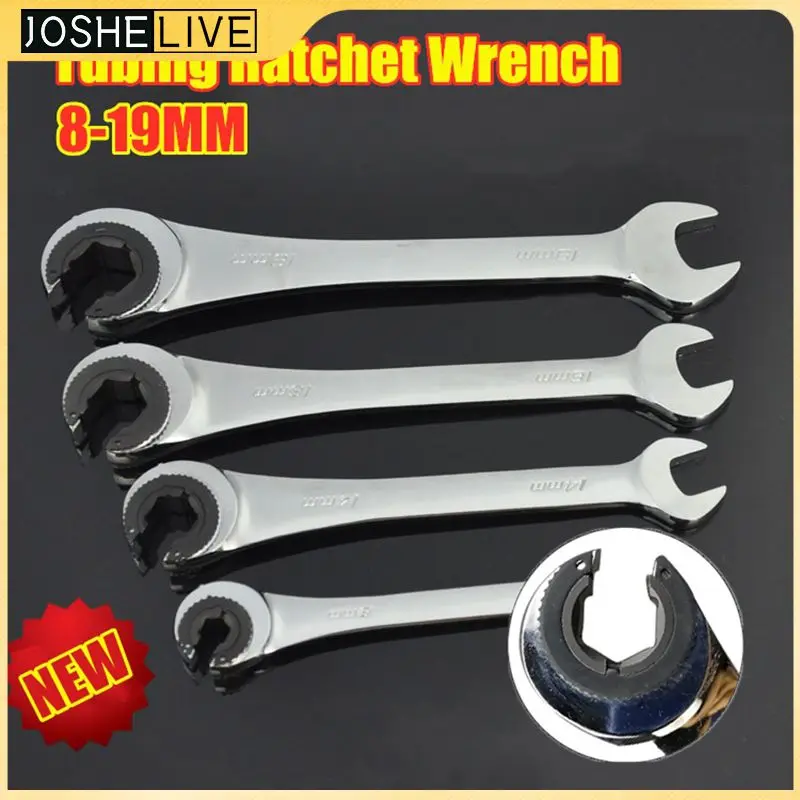 

1PC Tubing Ratchet Wrench 8-19MM Tubing Ratchet Combination Wrenches Double End kate Oil Spanners Gears Ring Wrench Hand Tools