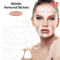 16pcs silicone wrinkle removal sticker face forehead neck eye sticker
