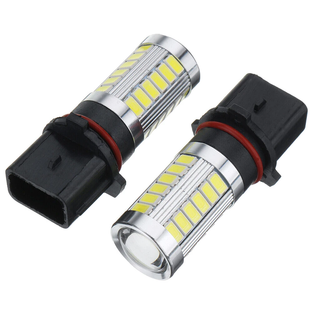 

New Practical Fog Light Indicator Lamp Replacement Vehicle White 2pcs 9W Accessories Bulb DRL Daytime Running Light