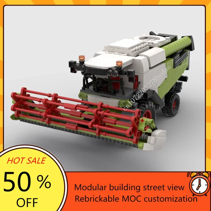 Фото 1218 шт. MOC City Claas Lexion 8900-5300 Набор головоломок на заказ - Креативный сборный комплект «сделай сам» для детей - подарок на день рождения и Рождество №1