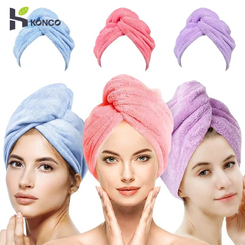 Hat Quick Drying Towel Cap Bath Shower Hat Wrap Super Absorbent Towel For Bath Household Bath Tool