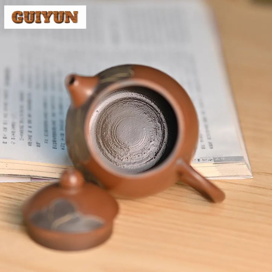 200 мл подлинный керамический чайник Qinzhou Nixing рельефный ручной работы драконовое