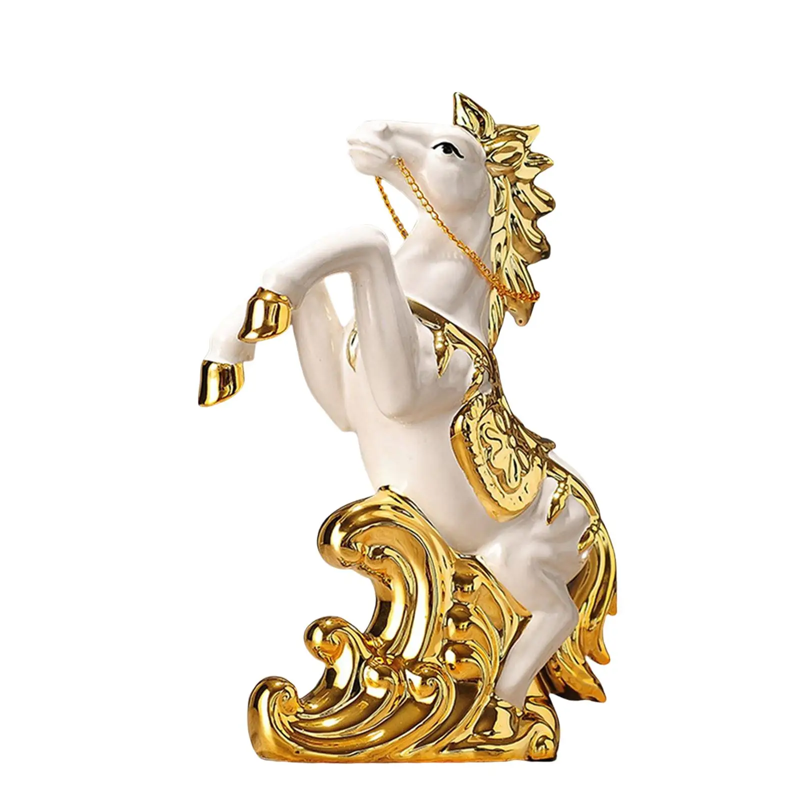 

Ceramic Horse Sculpture, Animal Sculpture Ornament Decorative Art Craft Horse
