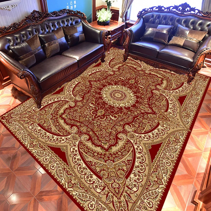 

Vintage Retro Persian Style Floral Rug Non Skid Washable Carpet for Bedroom Living Room Kitchen Bedroom Floor Mats Rugs tapis