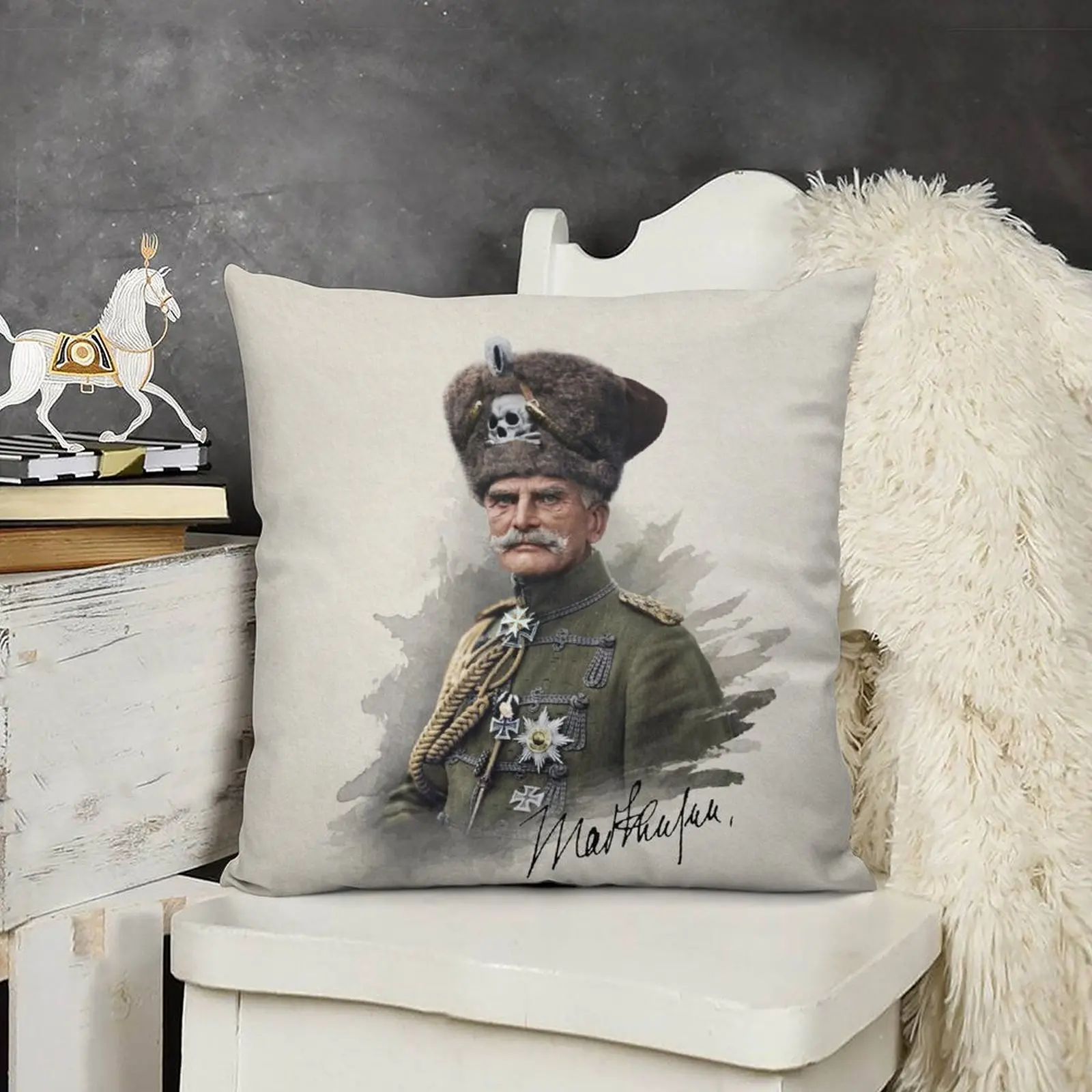 Декоративная декоративная подушка August von Mackensen для портрета рождественские