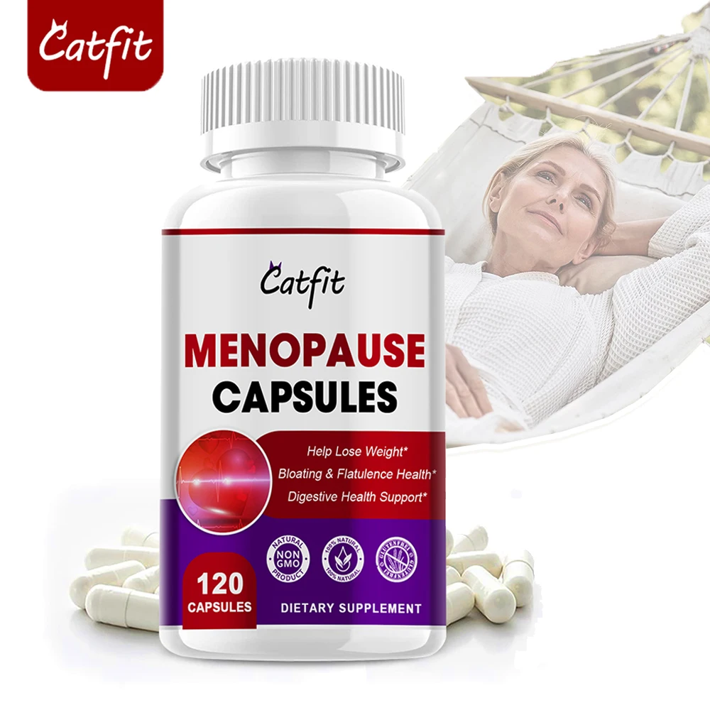 Catfit Herbal MENOPAUSE Relief Capsules Balancing Hormonal for Night Sweats Disturbed Sleep &Mood Swings Best Gift for Wife