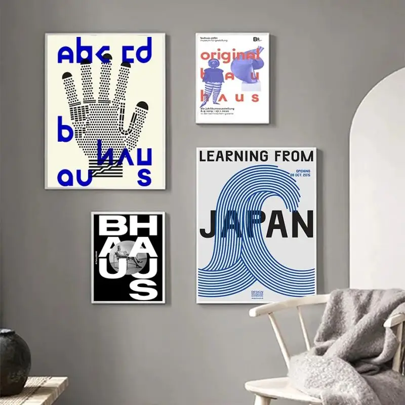Абстрактный выставочный музей Bauhaus Картина на холсте современные скандинавские