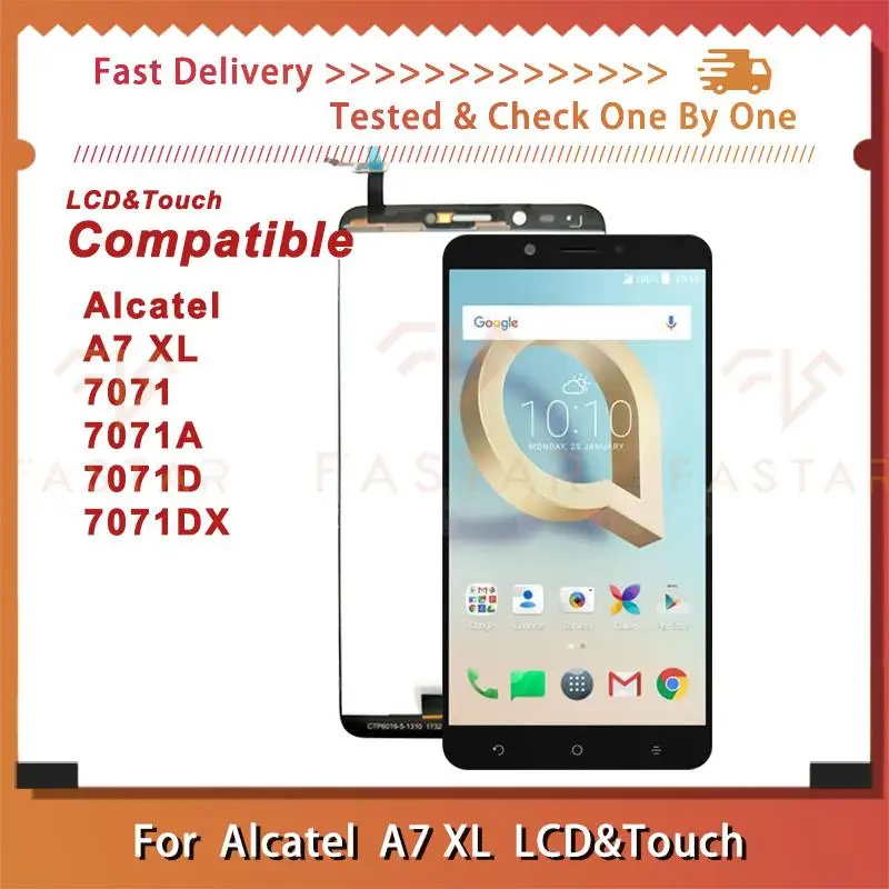 ЖК-дисплей 6,0 дюйма для Alcatel A7 XL OT7071, сенсорный дигитайзер в сборе, замена экрана телефона 7071 7071D 7071DX A7XL, ЖК-дисплей