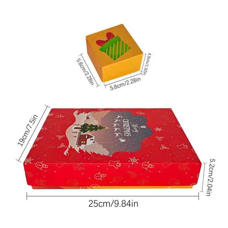 Коробки для подарков на Рождество многоразовые контейнеры десертов с обратным