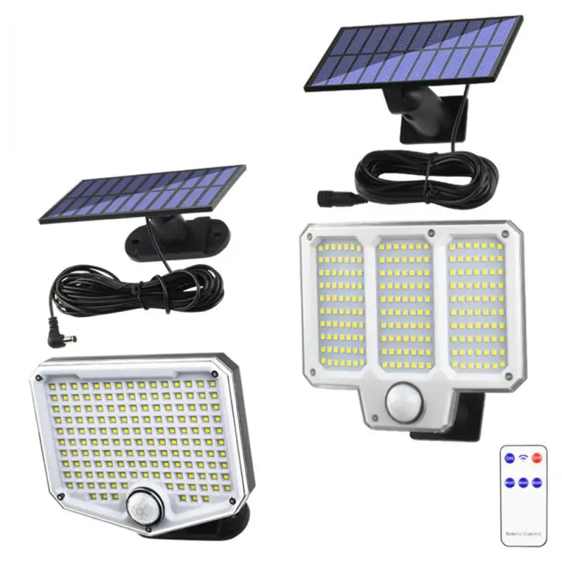 

Solar Wall Lamp Polycrystalline Silicon Waterproof Intelligent Remote Control 3 Level Lighting Mode Adjustment Light 1200mah