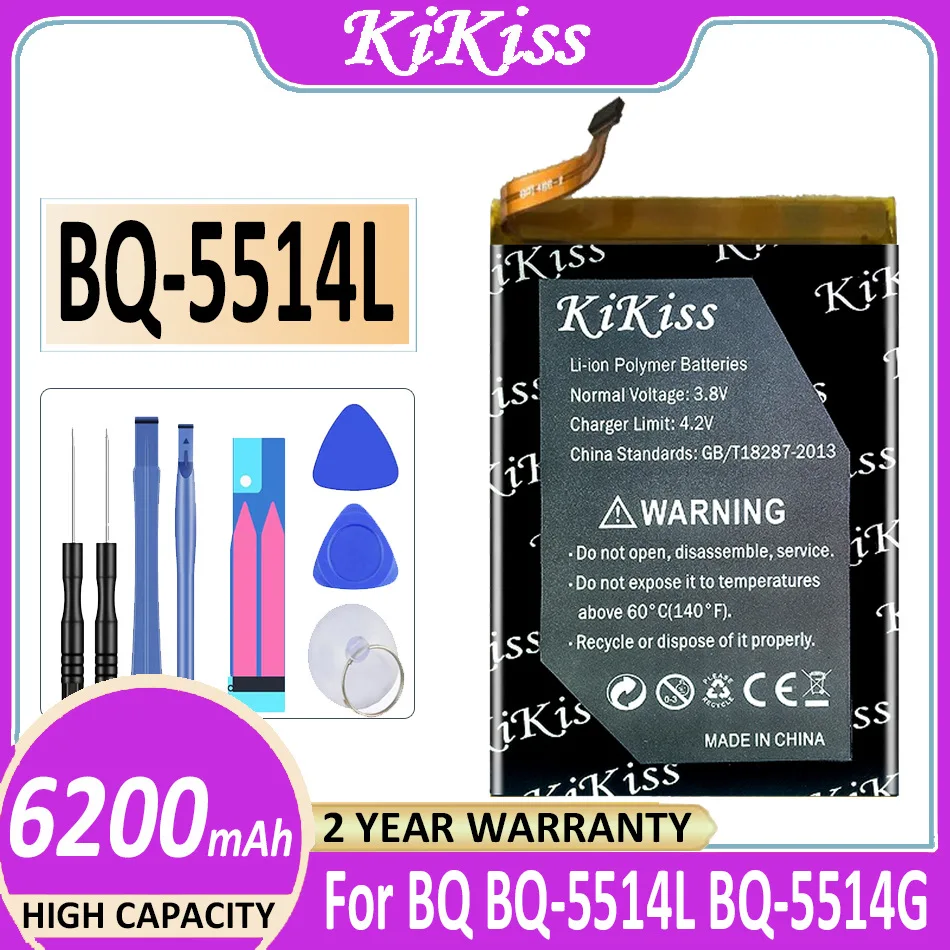 

Original KiKiss Battery 6200mAh For BQ BQ-5514L Strike Power 4G Bateria