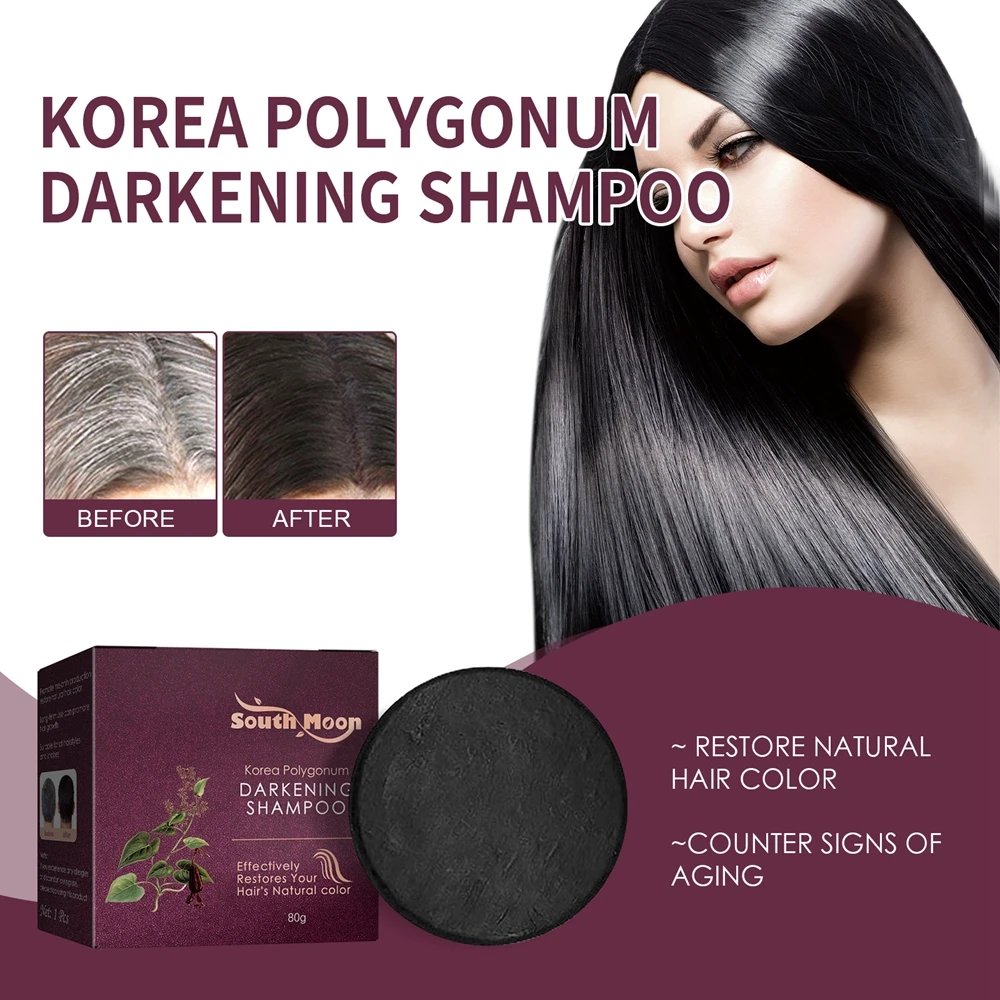 Korea Polygonum Darkening Rice Shampoo Hair Soap Deep Clean Root Scalp Anti Loss Natural Restore Nourishing Repair Shampoos Care