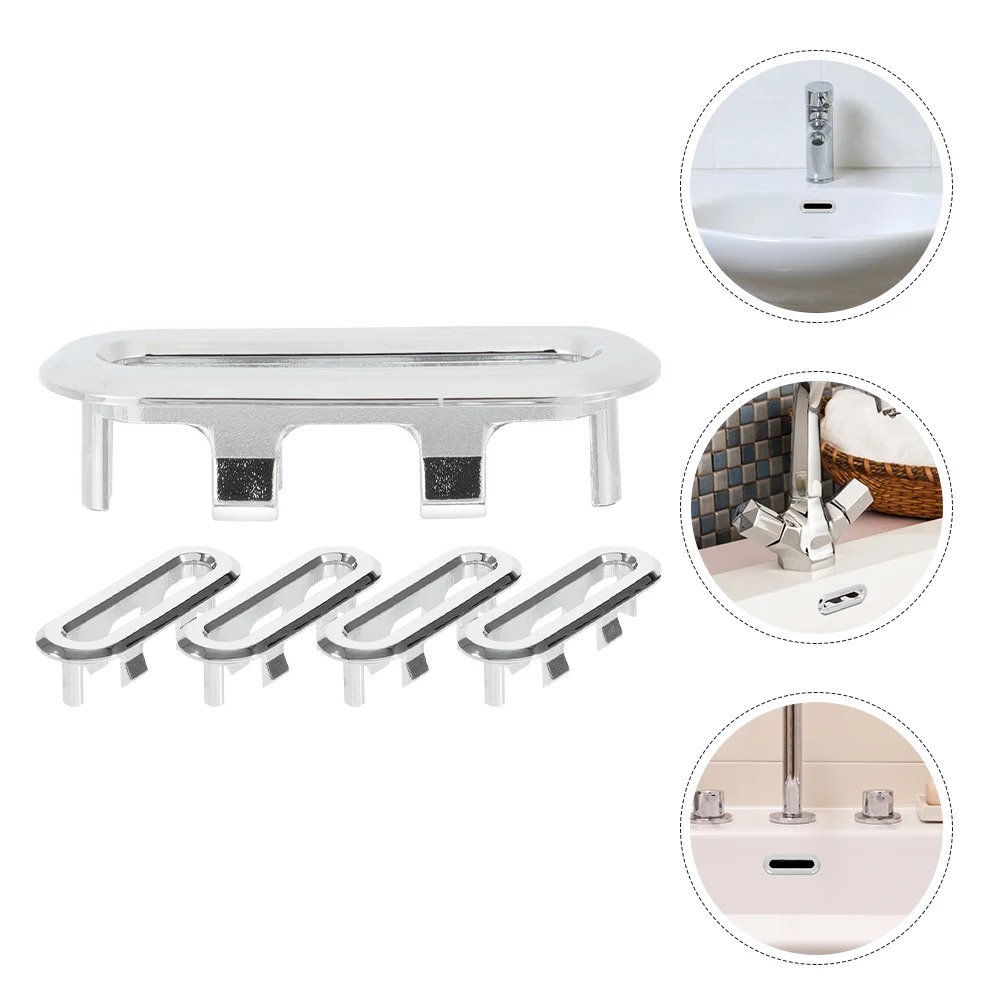 

Basin Overflow Hole Cover Drain Bathroom Tub Supplies Caps Sink Oval Replacement