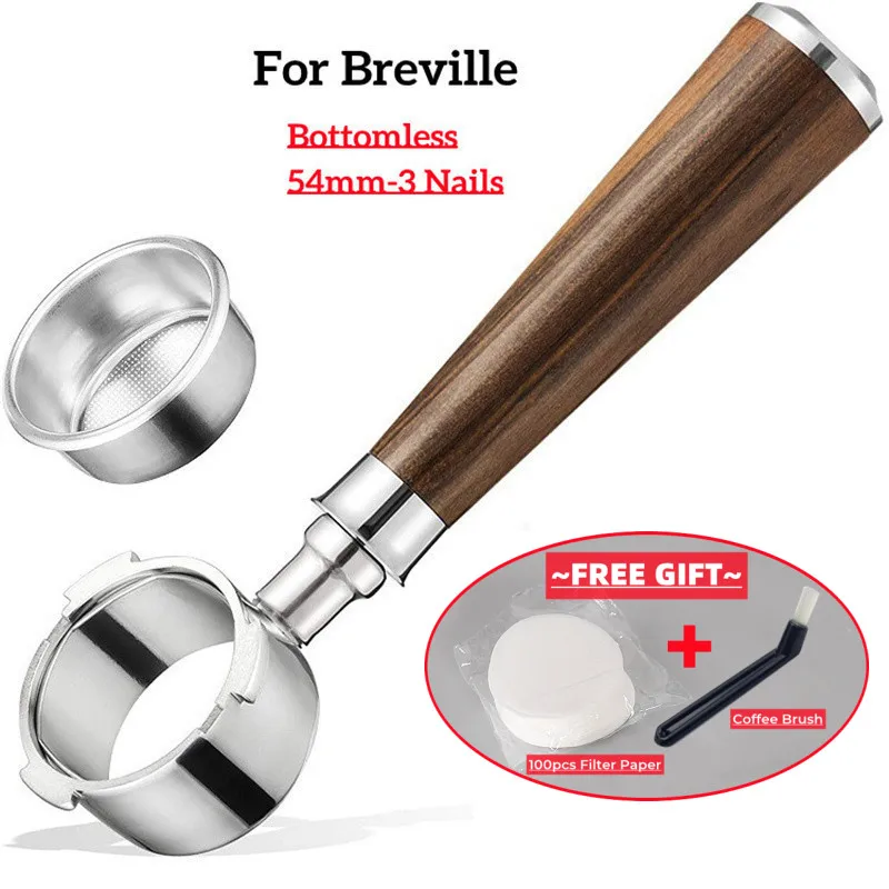 

Coffee Filter Holder 3 Nails 54MM Bottomless Portafilter For Sage/Breville 870/878/880 Espresso Machine بورتافلتر ديلونجي