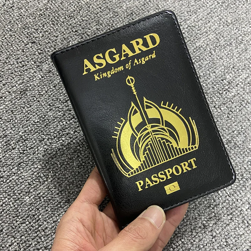 Фото Asgard скандинавские мифологические обложки для паспорта, искусственные Викинги, держатель для паспорта, дорожный кошелек, Прямая поставка №2