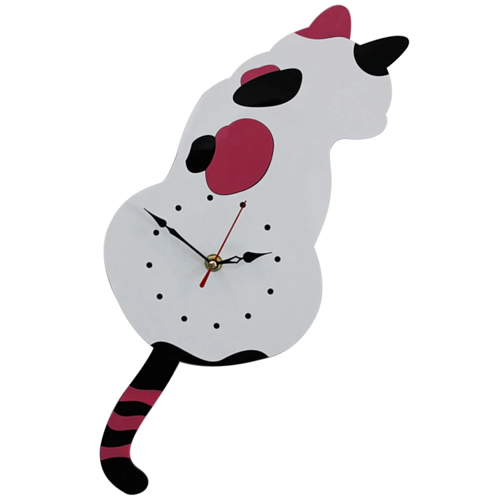 

Creative Wall Clock Room Decor For Bedroom Kids Cute Cat Decoration Home Frameless Clocks Living Farmhouse