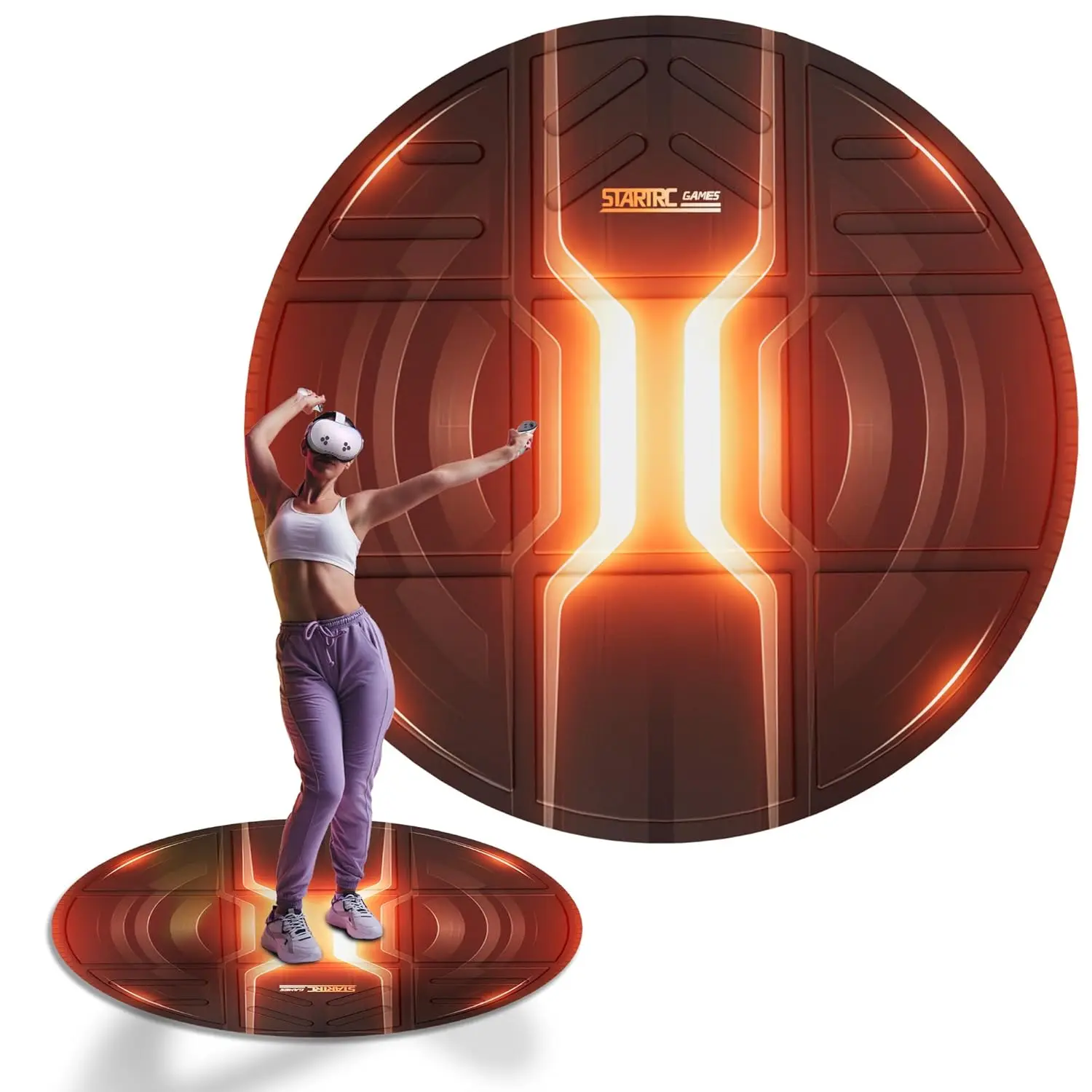 Складной коврик VR для виртуальной реальности круглый напольный игровые