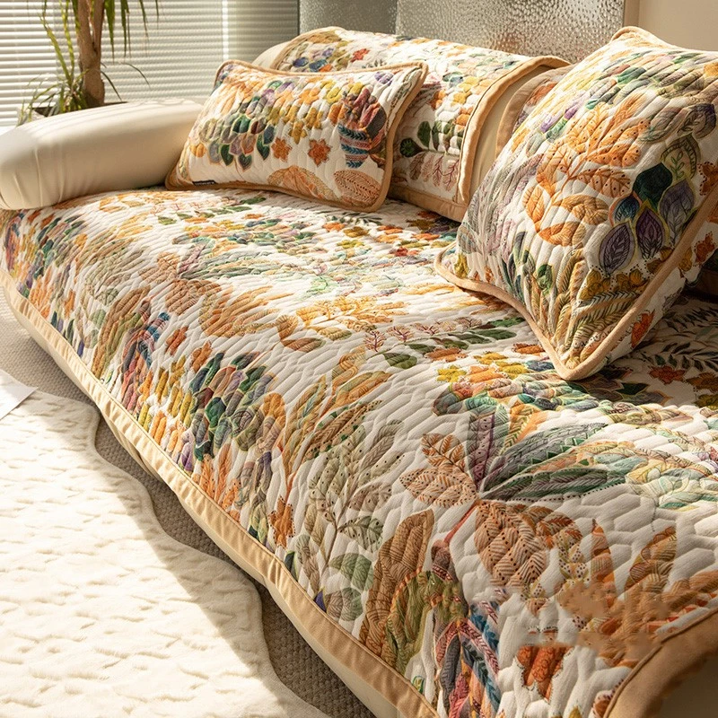 

Теплые короткие плюшевые диванные подушки с цветочным узором, диванные подушки для гостиной, Современные разноцветные диванные подушки с растениями из тропического леса
