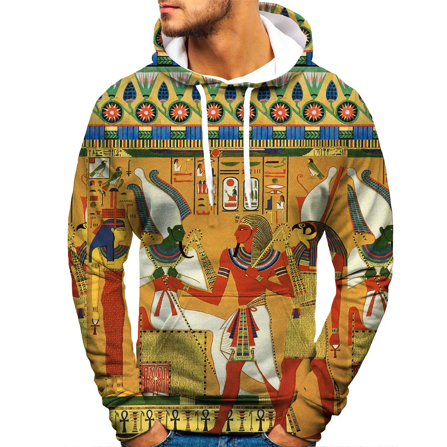 2022 Ancient Egyptian Culture Printed Men Hoodies Harajuku Sweatshirt Unisex Streetwear Hip Hop Pullover